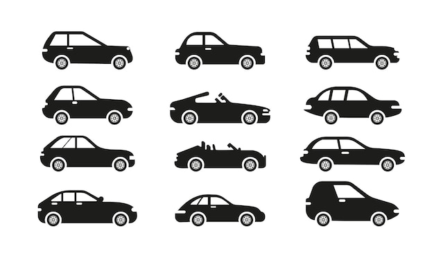 Car icon vector symbol on white background