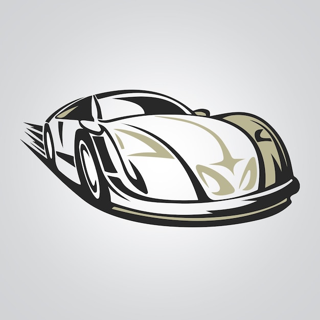 Car Icons Vintage Car unique icon Car logo with a silver background Vector illustration