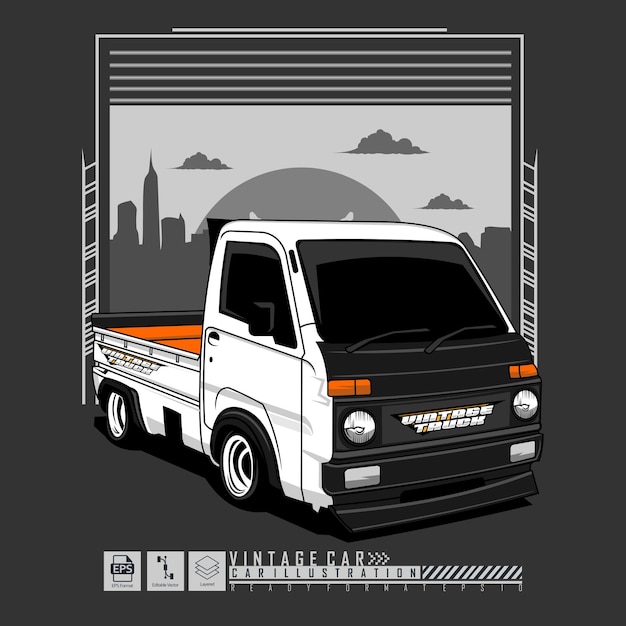 CAR ILLUSTRATION WITH A GRAY BACKGROUND READY FORMAT EPS 10