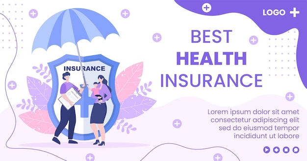 Car Insurance Post Template Flat Design Illustration Editable of Square Background Suitable for Social media, Greeting Card and Web Internet Ads