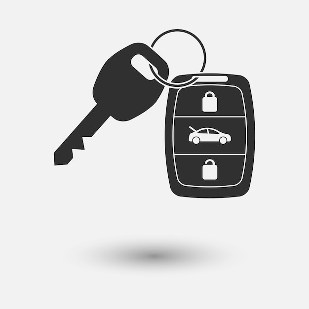 Car key iconVector illustration isolated on white background