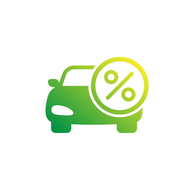 Car leasing or loan icon on white