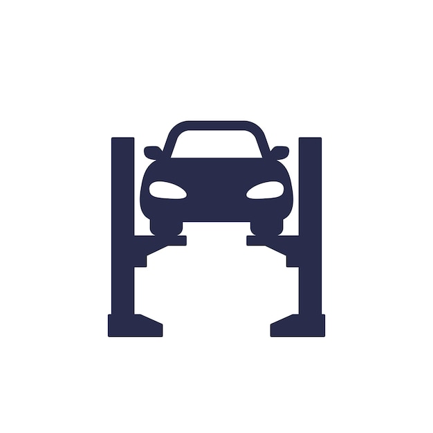 Car lift hoist icon on white