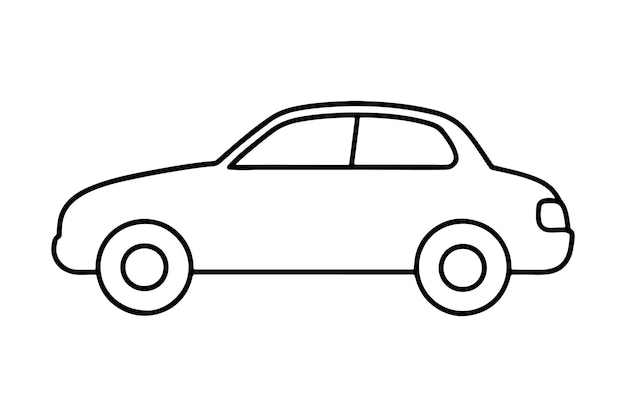 car line art silhouette vector illustration designs outline