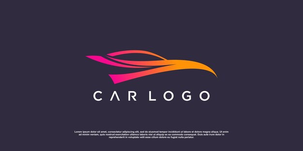 Car logo icon design with modern creative concept idea