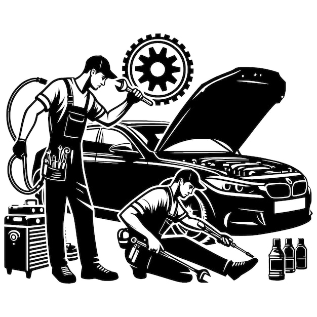 Car Mechanic tools Cut Files For Silhouette FileCar Repair Cut FilesPiston FileWrench FilesMecha