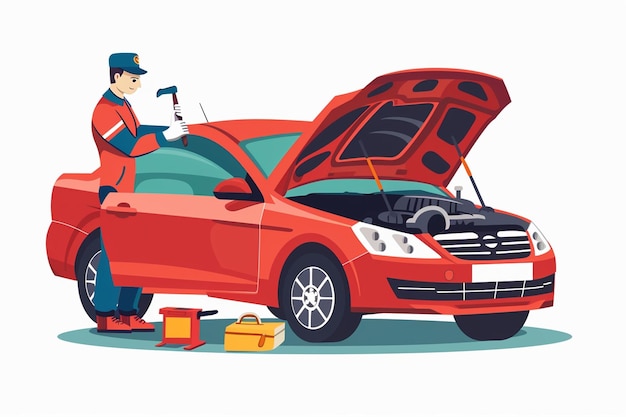 Car Mechanic Working With Tools