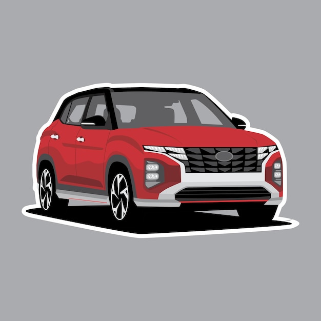 car model suv vector ilustration 3d