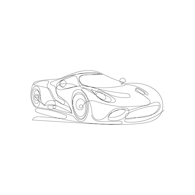 car one line art vector design