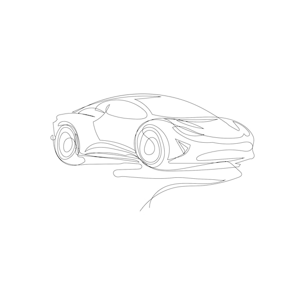 car one line art vector design