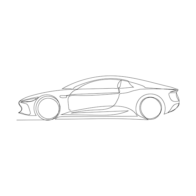 car one line art vector design