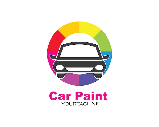 Car paint logo icon illustration vector design