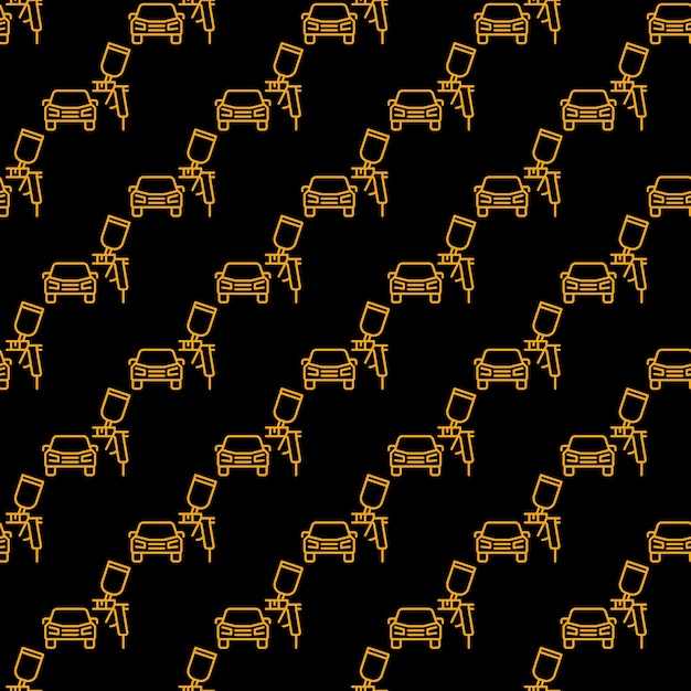 Car Painting vector concept geometric dark line seamless pattern