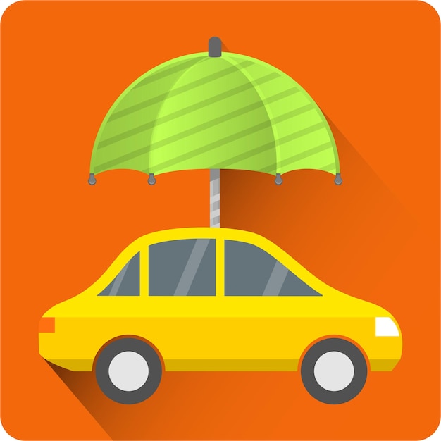 Car protection icon car Insurance vector illustration