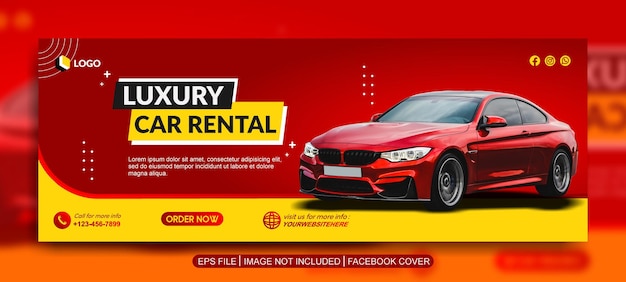 car rent social media post template