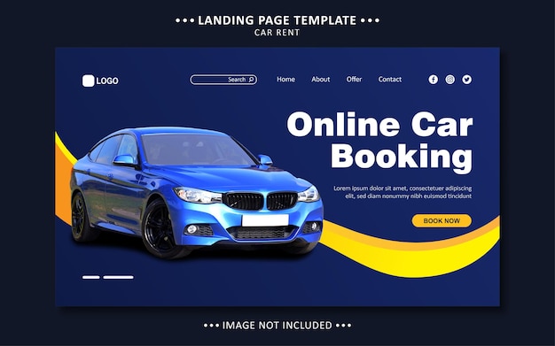 Car Rental Agency Landing Page Template