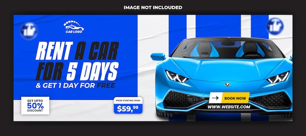 Car rental cover template design