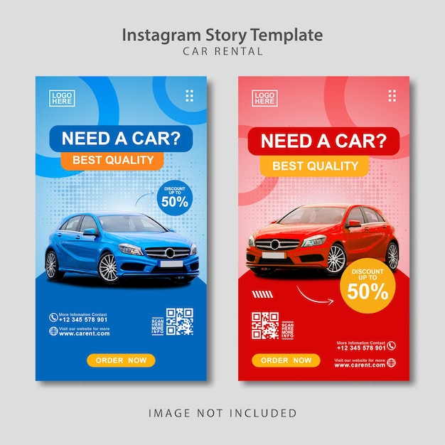 Car Rental Instagram Facebook Story Banner Template