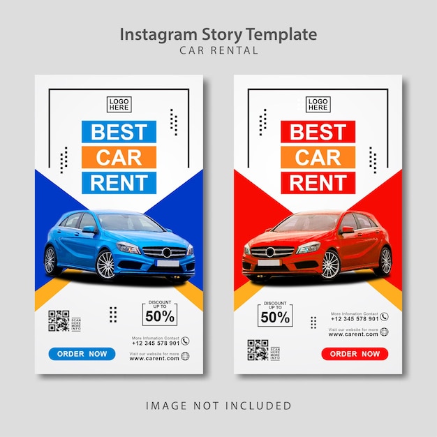 Car Rental Instagram Facebook Story Banner Template