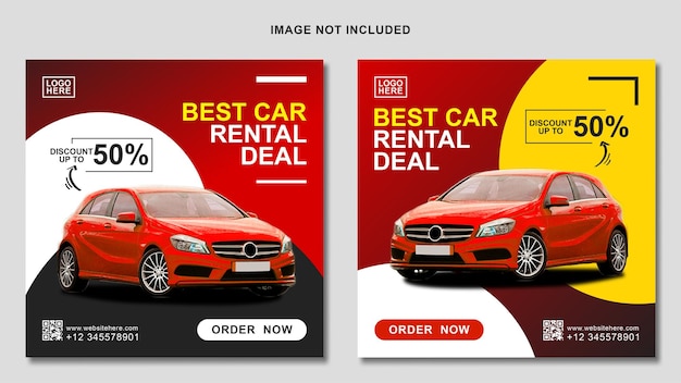 Car Rental Instagram Post Banner Template