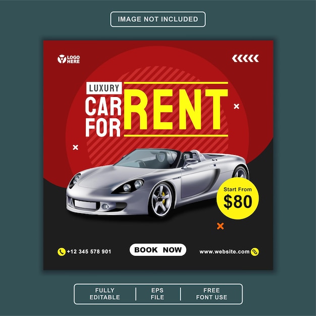 Car Rental Instagram Post Banner Template