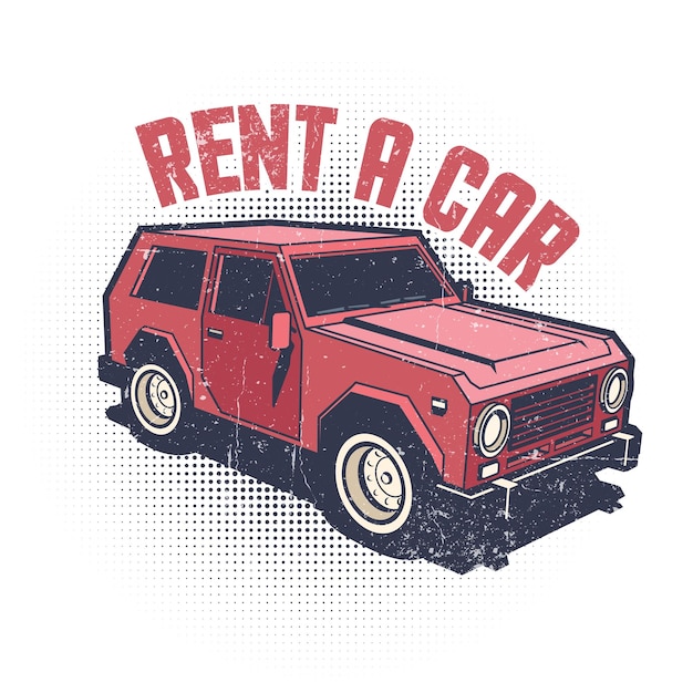 Car rental old school emblem