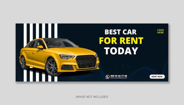 Car rental social media banner and cover design