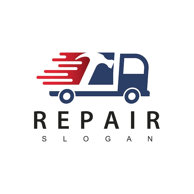 Car Repair Logo Template Hammer And Car Icon