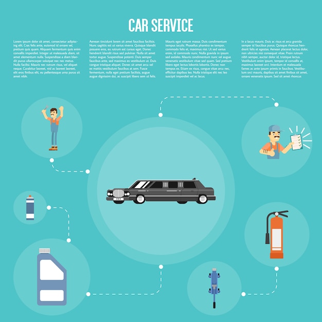 Car serivce infographics