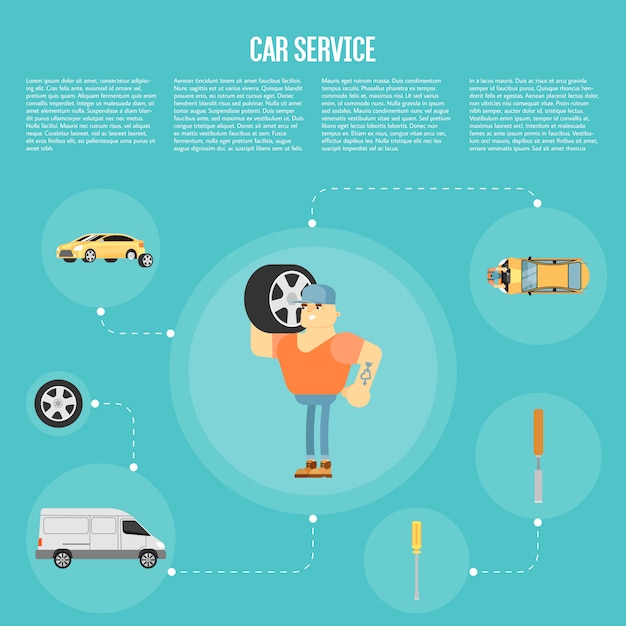 Car serivce infographics