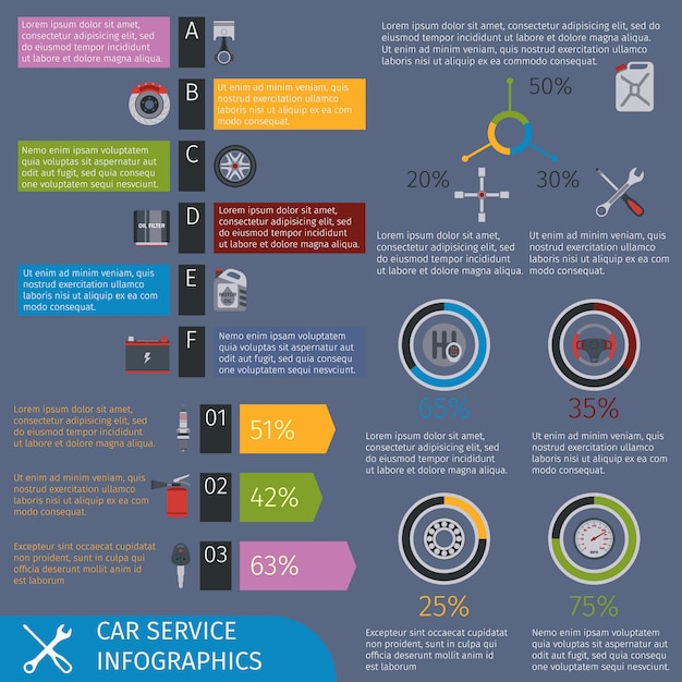 Car Service Infographic template