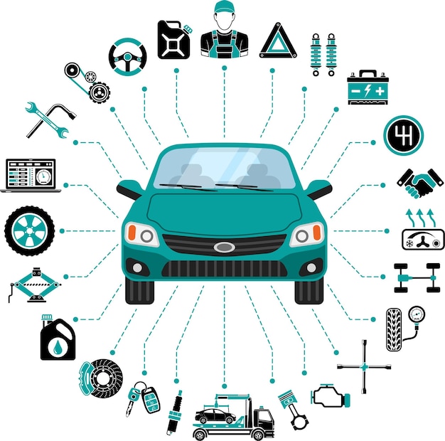 Car Service Infographics