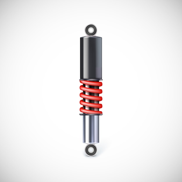 Car shock absorber and spring.