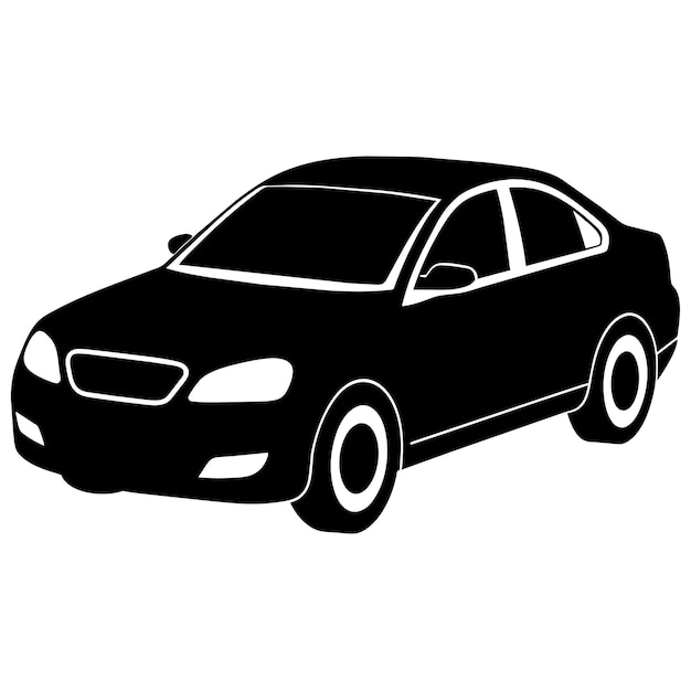 car silhouette illustration silhouette vector isolated on a white background 52