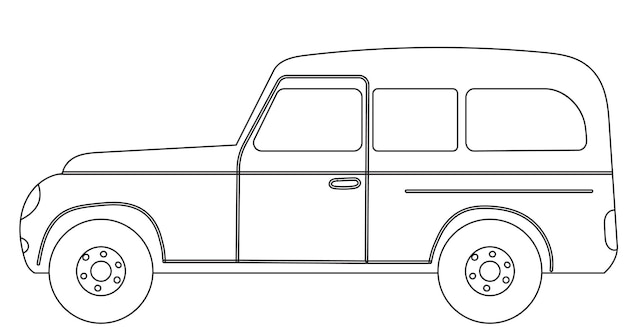 Car silhouettes in doodle style