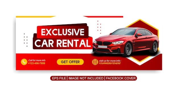 car social media post banner template