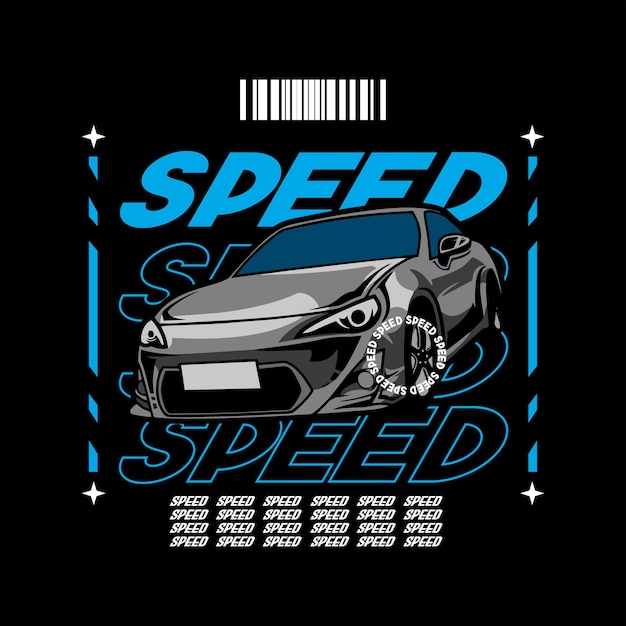 car sport speed street wear design