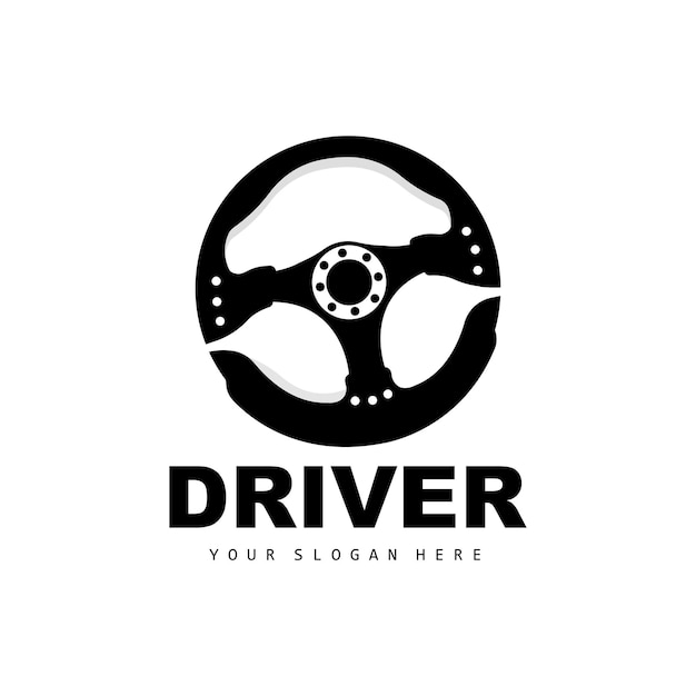 Car Steering Logo Driver Vector Transport Vehicle Design Repair Maintenance Car Garage