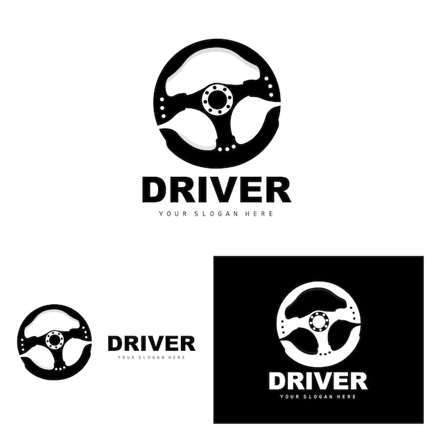 Car Steering Logo Driver Vector Transport Vehicle Design Repair Maintenance Car Garage