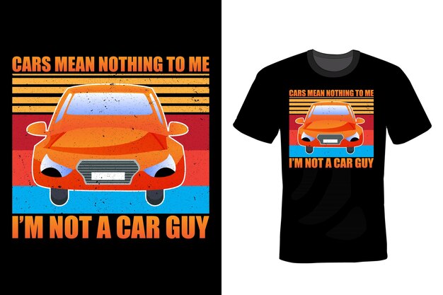 Car T shirt design typography vintage