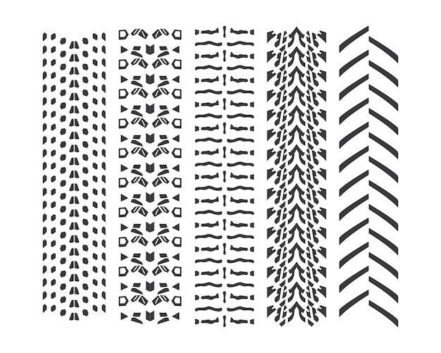 Vector car tire print