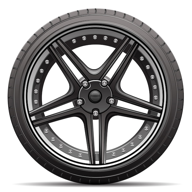 Car tire wheel isolated 