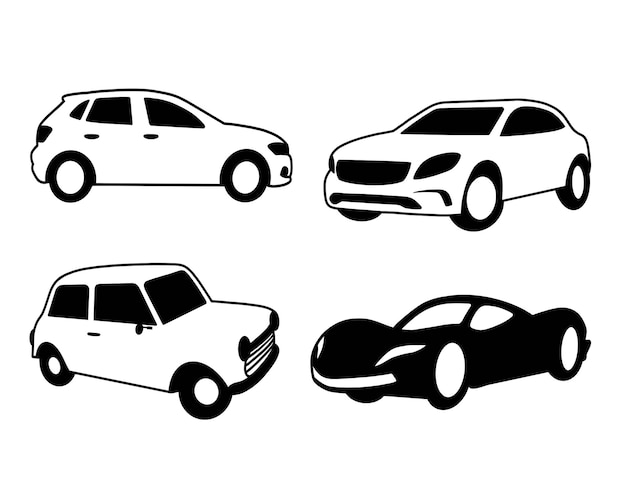 car transportation vehicle illustration for sign symbol or icon