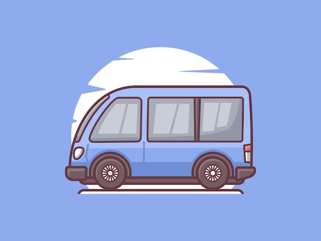 Car vector illustration with outline style