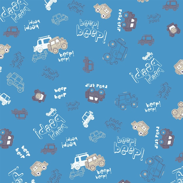 Vector car vector seamless background pattern,  for wrapping paper, greeting cards, posters, invitation