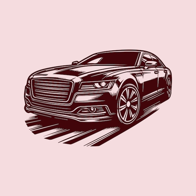 car vector sketch icon on white background hand drawn car car car sketch