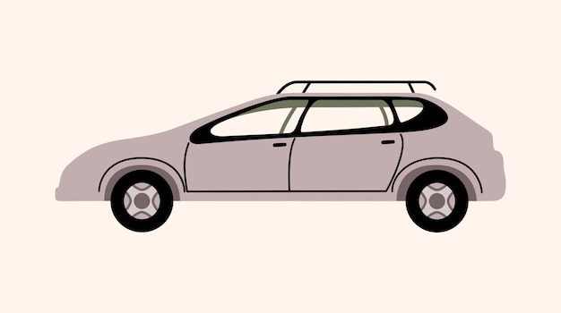 Vector car or vehicle. automobile, motor transport concept. car icons in a hand-drawn style. modern car.