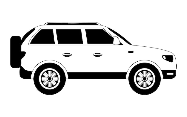 Car vehicles line art Vectors Silhouettes