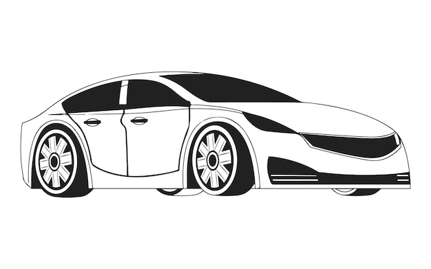 Car vehicles line art Vectors Silhouettes