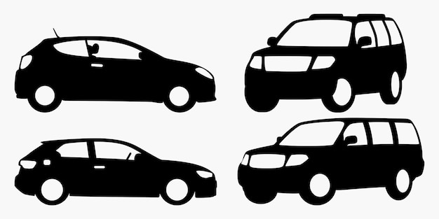 car vehicles silhouette line art